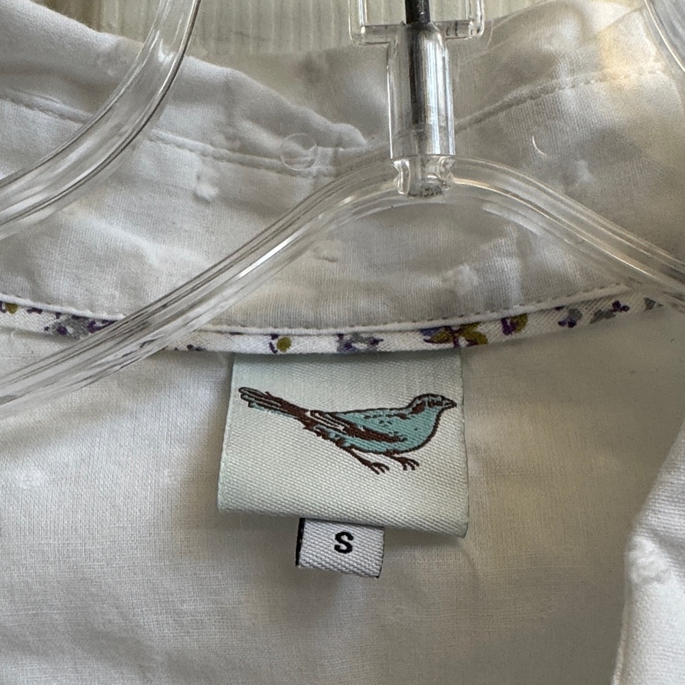 Source Unknown White Textured Button-Down Shirt - image 2